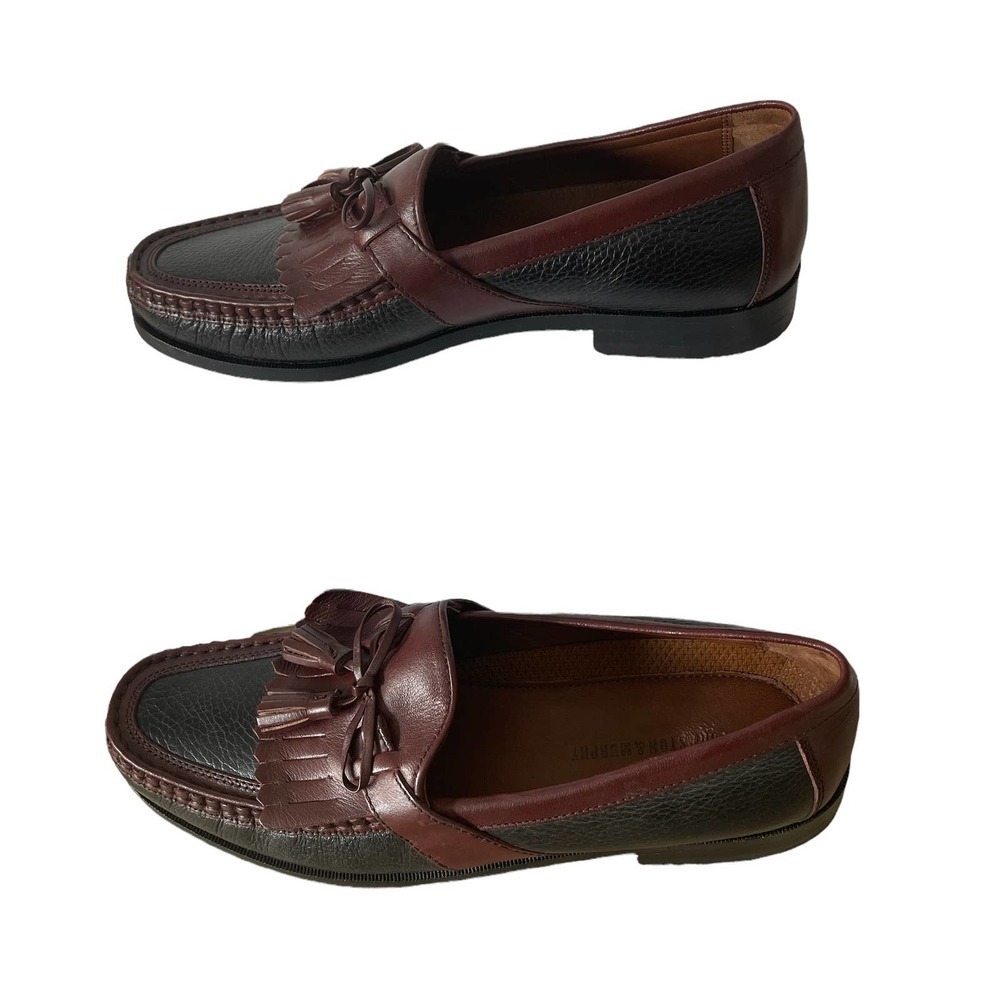 Johnston & Murphy Men G5 Aragon II Kitie Tassel Loafer Leather Black‎ Brown 9N